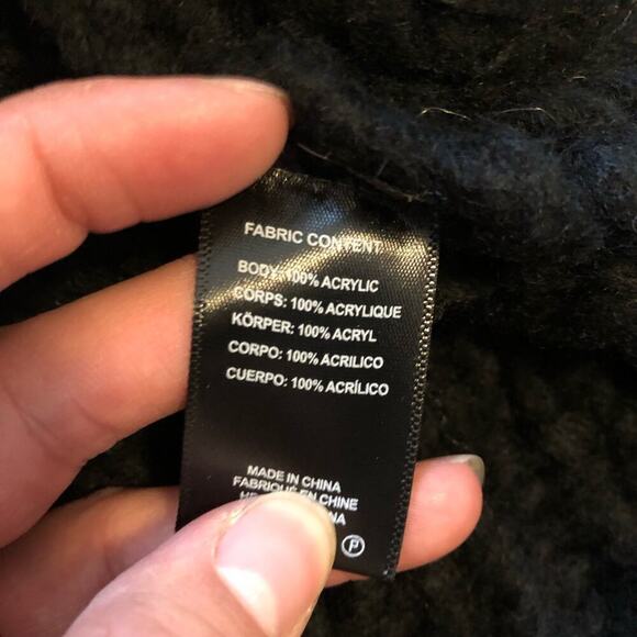 Maeve Womens Knit Bauble Oversized Vest One Size Black Colorful - Picture 4 of 9